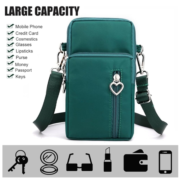 Crossbody Bag Cell Phone Sleeve Concert Venue Bag Adiustable Strap Arm Wrist NWT - Picture 7 of 12